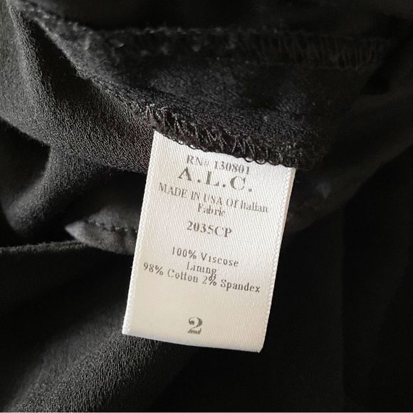 A.L.C. Womens high waisted Wide Leg ankle Pant rouser 2 black chic like new - Picture 6 of 12